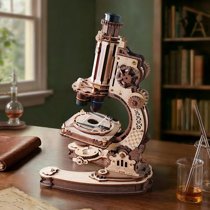 ROKR Microscope – Λειτουργικό Ξύλινο Μικροσκόπιο - Image 2