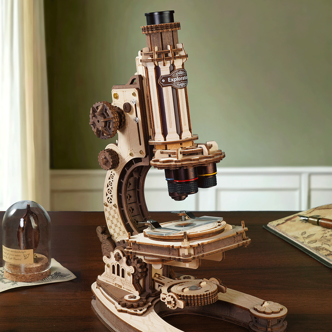 ROKR Microscope – Λειτουργικό Ξύλινο Μικροσκόπιο - Image 4