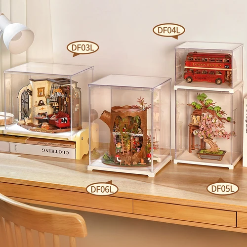 Rolife Clear Display Case DF05L συναρμολογημένη προστατευτική βιτρίνα