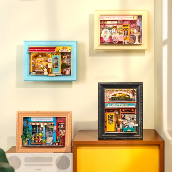 Rolife Sweet Scoopery Ice Cream – Μινιατούρα Παγωτατζίδικο Story Frame με LED - Image 7
