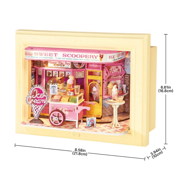 Rolife Sweet Scoopery Ice Cream – Μινιατούρα Παγωτατζίδικο Story Frame με LED - Image 8