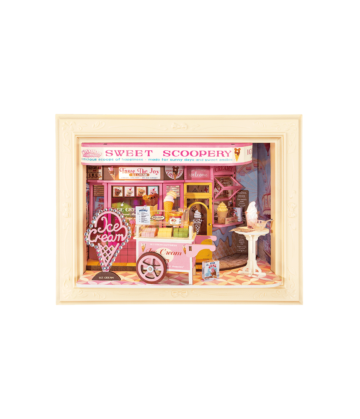 Rolife Sweet Scoopery Ice Cream – Μινιατούρα Παγωτατζίδικο Story Frame με LED