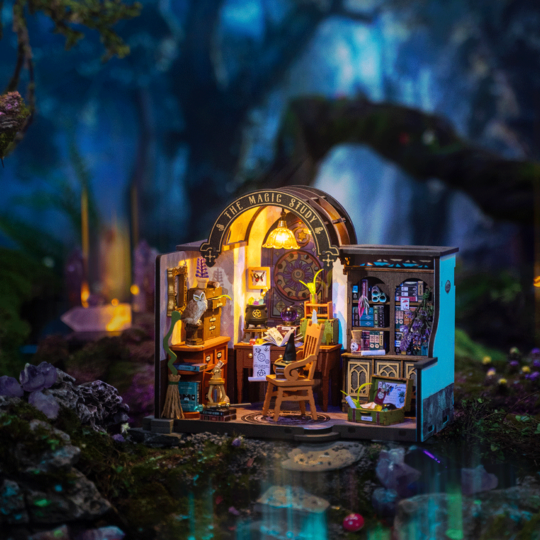 Rolife The Magic Study – DIY Μινιατούρα Μαγικό Εργαστήριο με LED - Image 2