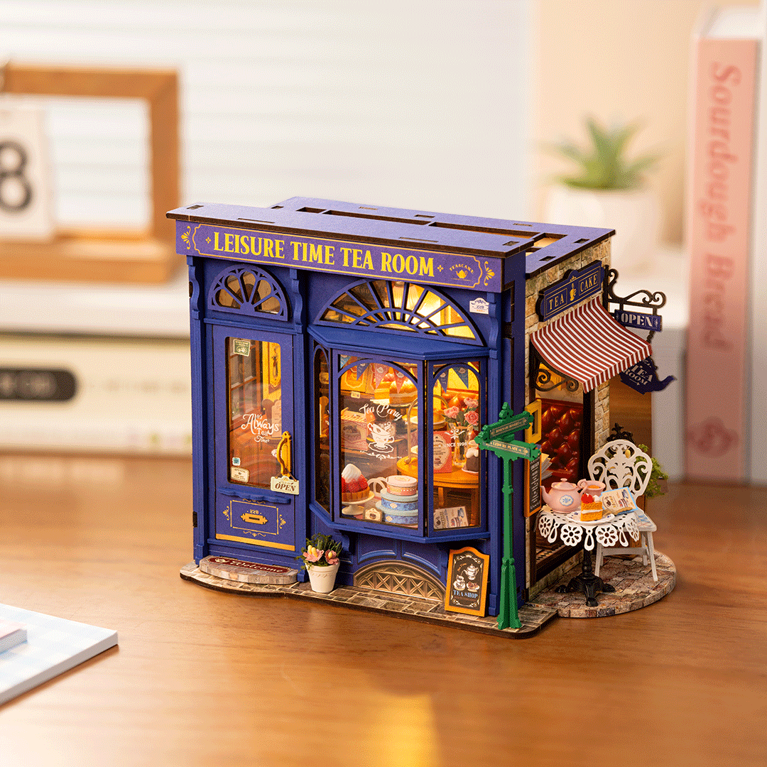 Rolife Leisure Time Tea Room – DIY Μινιατούρα Αίθουσα Τσαγιού - Image 3