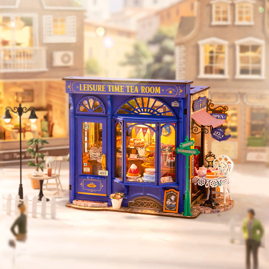 Rolife Leisure Time Tea Room – DIY Μινιατούρα Αίθουσα Τσαγιού - Image 4