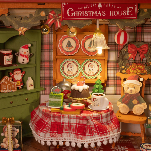 Φωτιζόμενο Rolife Christmas Eve Party DP005 Story Frame σε κόκκινο πλαίσιο