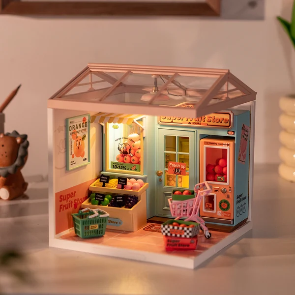 Rolife Super Fruit Store DW003 ολοκληρωμένη DIY μινιατούρα Super Creator