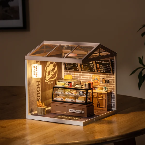 Rolife Daily Inspiration Cafe DW001B ολοκληρωμένη DIY μινιατούρα Super Creator