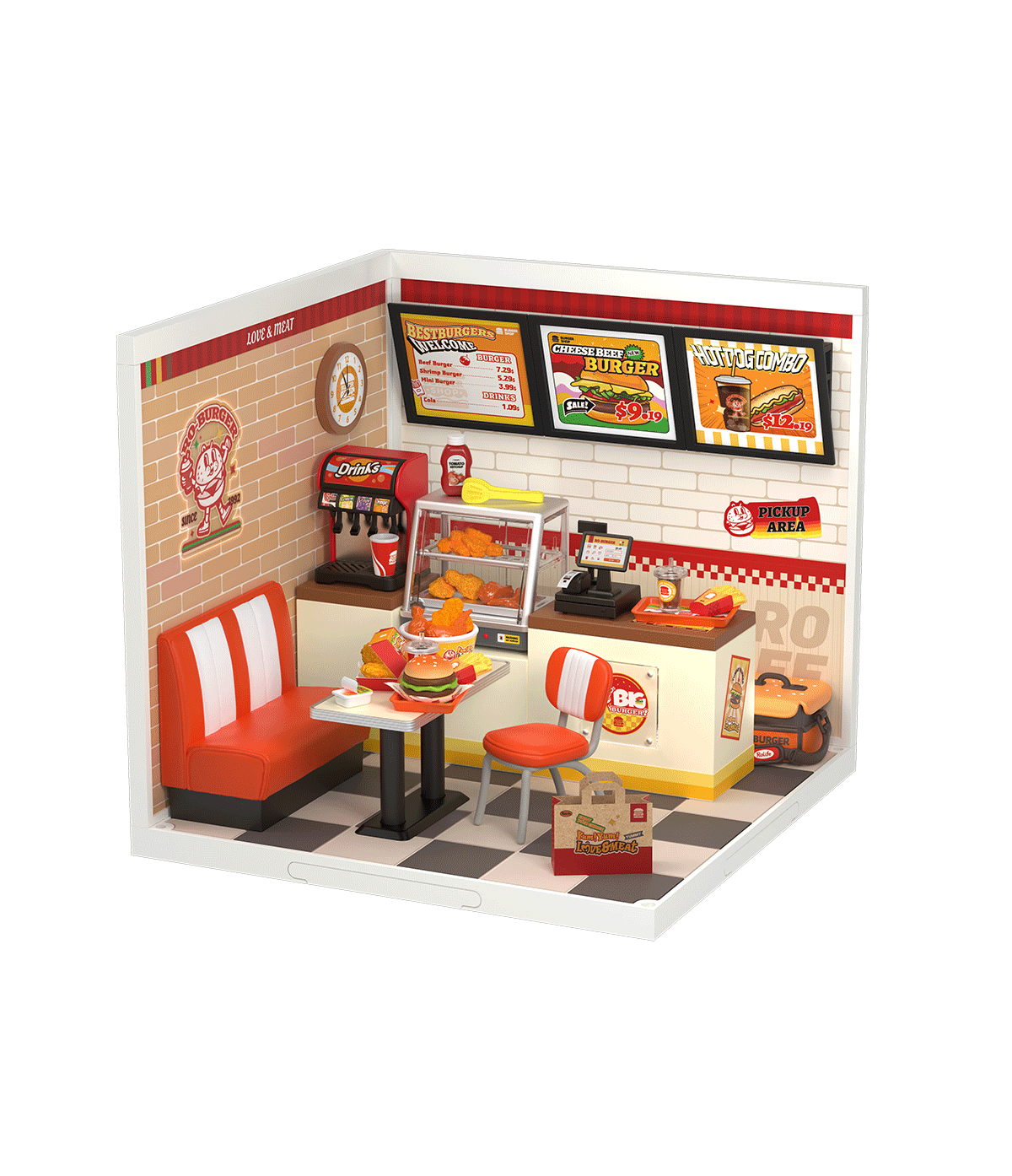 Rolife Yum Yum Burgers – DIY Μινιατούρα Burger Shop με LED
