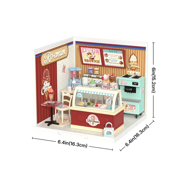 Rolife Flavorful Ice Cream – DIY Μινιατούρα Παγωτατζίδικο - Image 8