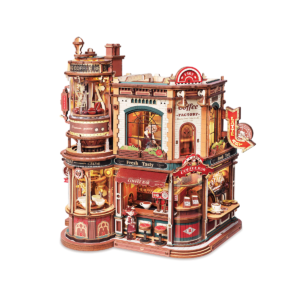 ROKR Dream Coffee Factory – Μηχανικό 3D Ξύλινο Puzzle & Music Box