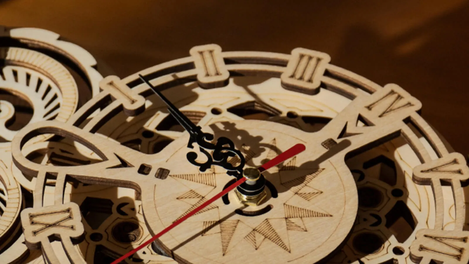 ROKR Owl Clock LK503 ολοκληρωμένο μηχανικό ξύλινο 3D puzzle 161 κομματιών