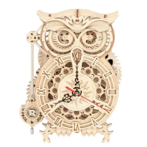 ROKR Owl Clock – Μηχανικό Ξύλινο Ρολόι Κουκουβάγια