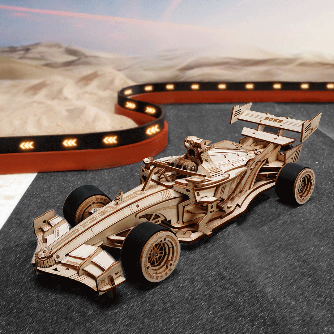 ROKR Racing Car – Μηχανικό 3D Ξύλινο Αγωνιστικό Αυτοκίνητο - Image 2
