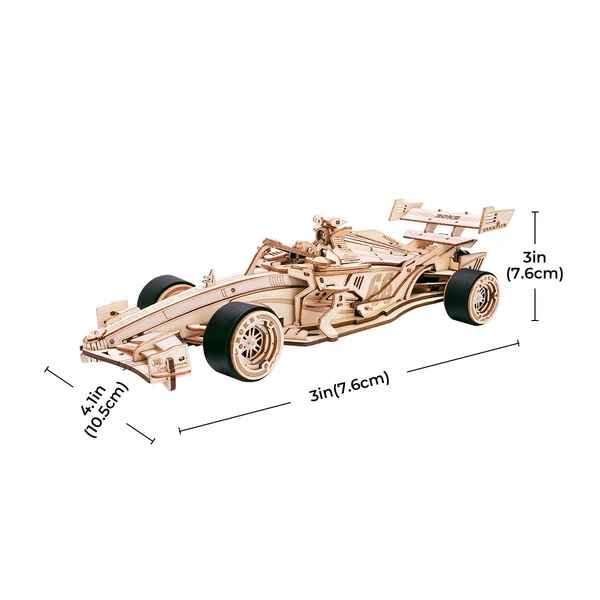 ROKR Racing Car – Μηχανικό 3D Ξύλινο Αγωνιστικό Αυτοκίνητο - Image 7