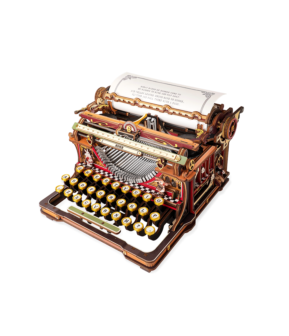 ROKR Mechanical Typewriter Magic Version – Μηχανική Γραφομηχανή 3D Ξύλινο Puzzle