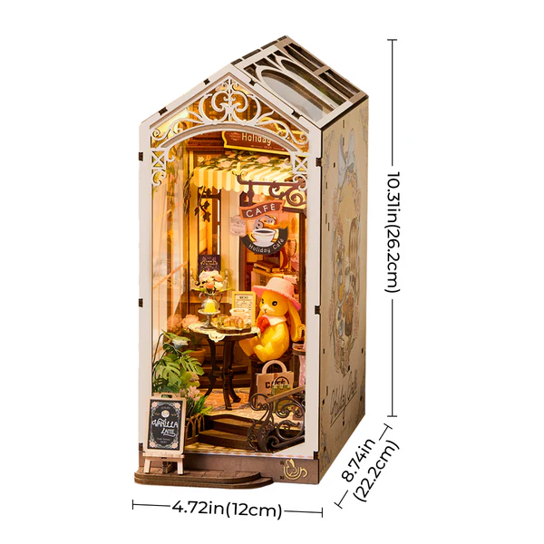 Rolife Holiday Café – DIY Book Nook Γαλλικό Café - Image 9