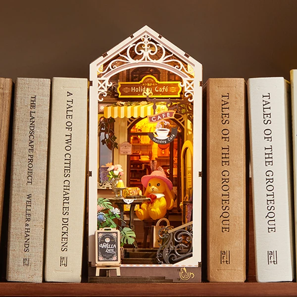 Rolife Holiday Café – DIY Book Nook Γαλλικό Café - Image 8
