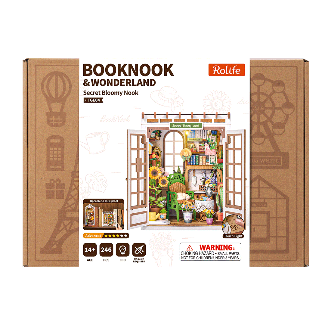 Rolife Secret Bloomy Nook TGE04 DIY Book Nook ανθισμένος εσωτερικός κήπος