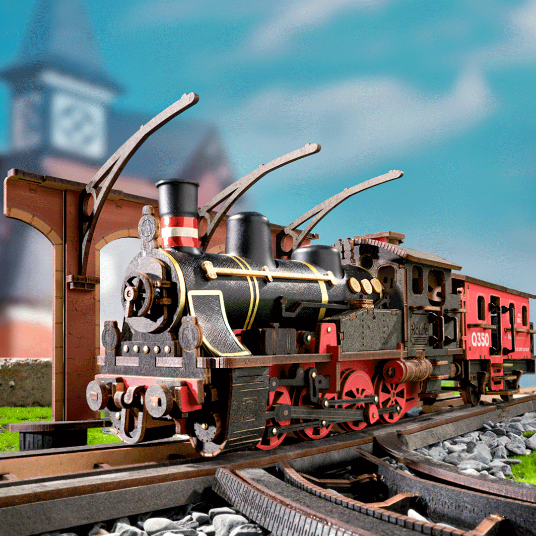 Rolife Steam Journey – Ξύλινο 3D Puzzle Ατμομηχανή - Image 2