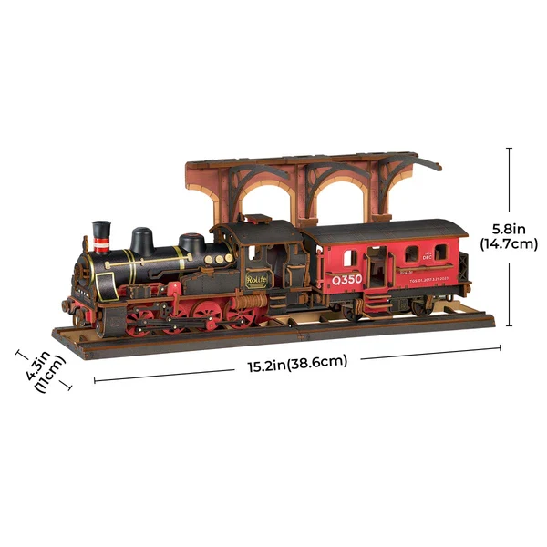 Rolife Steam Journey – Ξύλινο 3D Puzzle Ατμομηχανή - Image 11