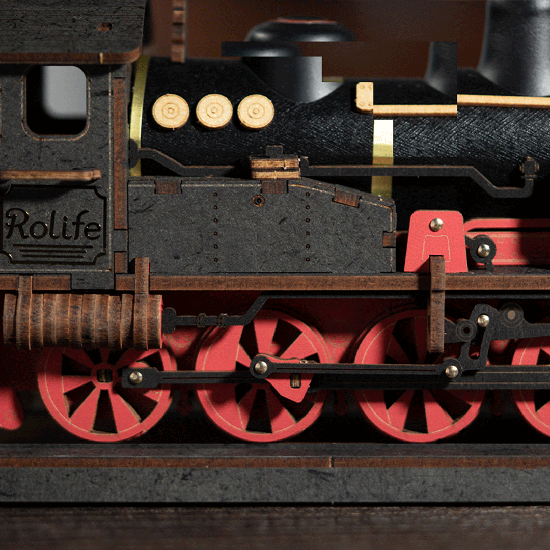 Ολοκληρωμένο Rolife TGS01 Steam Journey σε ξύλινες σιδηροδρομικές γραμμές