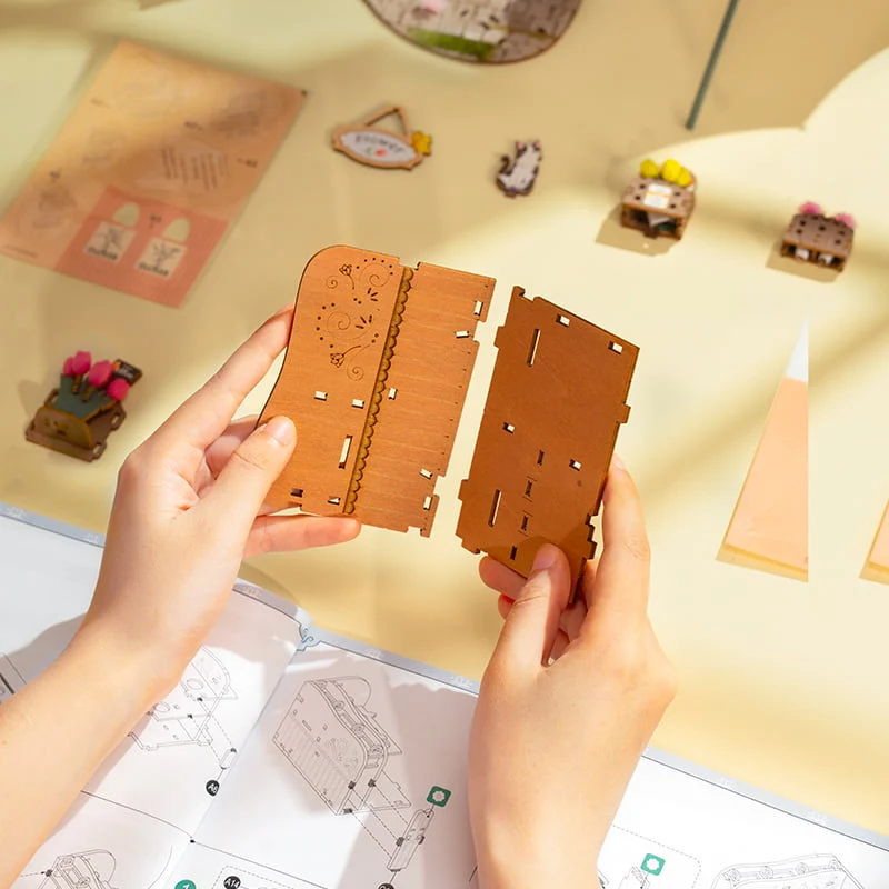 Rolife Blossom Cart – Ξύλινο 3D Puzzle Ανθοπωλείο με Καρότσι - Image 12