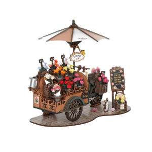 Rolife Blossom Cart – Ξύλινο 3D Puzzle Ανθοπωλείο με Καρότσι