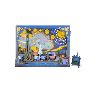 Rowood The Starry Night – Ξύλινος 3D Πίνακας με Φωτισμό