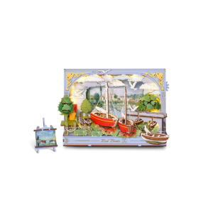 Rowood Red Boats – Ξύλινος 3D Πίνακας με Φωτισμό