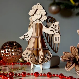 Twiglio Holy Angel – Ξύλινο 3D Puzzle Άγγελος με Φαναράκι