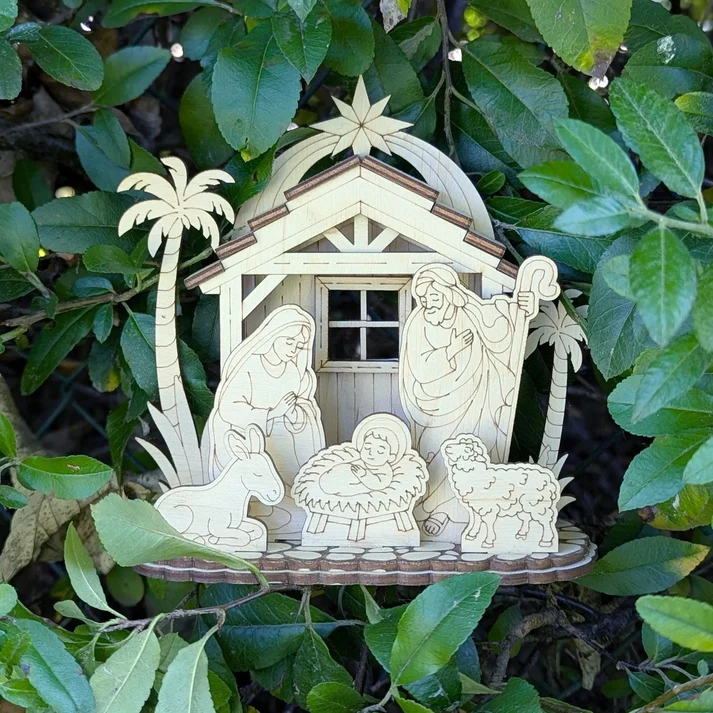 Twiglio Christmas Crib – Ξύλινο 3D Puzzle Χριστουγεννιάτικη Φάτνη με την Αγία Οικογένεια - Image 3