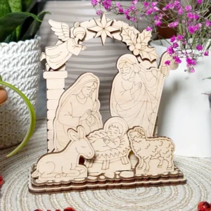 Twiglio Christmas Scene – Ξύλινο 3D Puzzle Χριστουγεννιάτικη Φάτνη με την Αγία Οικογένεια