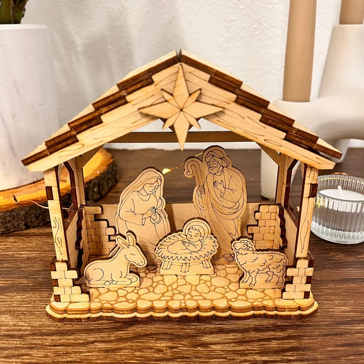 Twiglio Bethlehem Scene – Ξύλινο 3D Puzzle Χριστουγεννιάτικη Φάτνη της Βηθλεέμ - Image 2