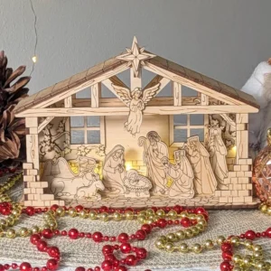 Twiglio Nativity Scene – Ξύλινο 3D Puzzle Χριστουγεννιάτικη Φάτνη με το Αστέρι της Βηθλεέμ