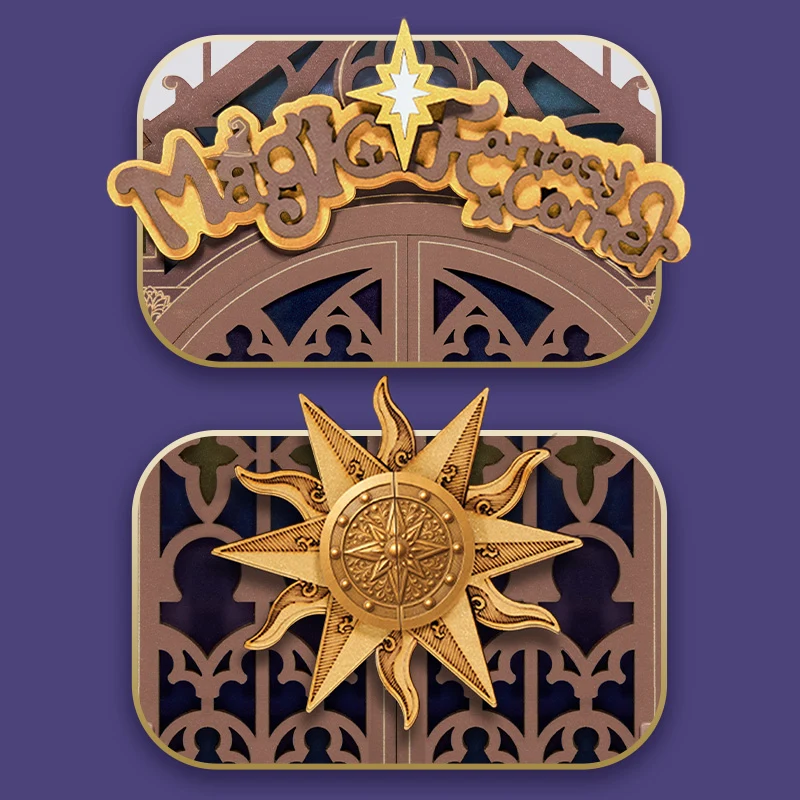 Φωτισμένο εσωτερικό Rolife Magic Fantasy Corner TGB14 με τζάκι και μαγικά αντικείμενα